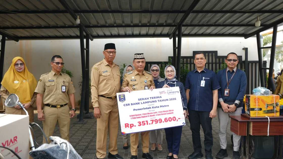 Bank Lampung Salurkan CSR untuk Kota Metro, Dukung Pengelolaan Sampah dan Literasi Digital